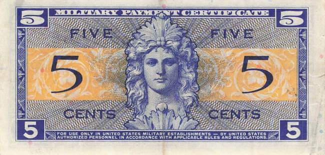 USA MPC Series 521 p.M29 5 Cents 1954 VF